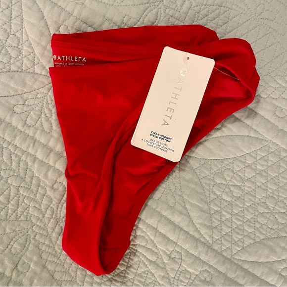 NWT Athleta Red Swimsuit Bottoms - Picture 4 of 5